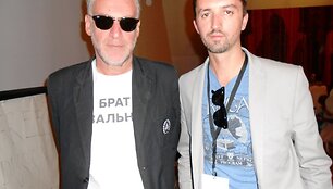 Artemijus Troickis su festivalio &bdquo;Vilnius Music Week 2013&ldquo; koordinatoriumi Lauru Lučiūnu