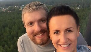 Katažina ir Deivydas Zvonkai skrido oro balionu