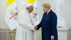 Popiežiaus Pranci&scaron;kaus ir Dalios Grybauskaitės susitikimas