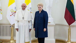Popiežiaus Pranci&scaron;kaus ir Dalios Grybauskaitės susitikimas