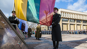 Trijų Baltijos valstybių vėliavų pakėlimo ceremonija