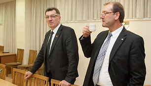 Algirdas Butkevičius ir Viktoras Uspaskichas