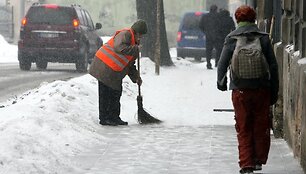 Snieginga kovo 9 d. Villniuje