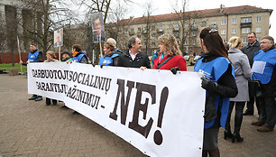 Lietuvos profesinių sąjungų konfederacijos protesto akcija