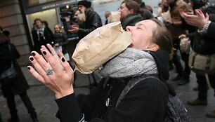Protesto akcijos akimirka