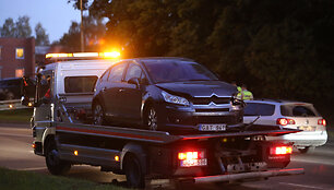 Vilniaus Olandų gatvėje automobilių avarija