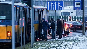 Kalėdinės transporto spūstys Vilniuje
