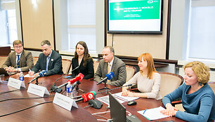 Spaudos konferencijos akimirka