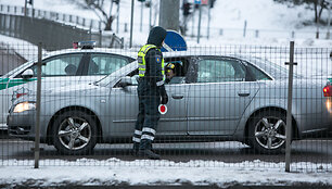 Rytinis kelių policijos reidas Vilniuje