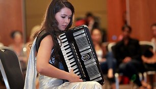 Ieva Gervinskaitė talentų konkurse Londone.