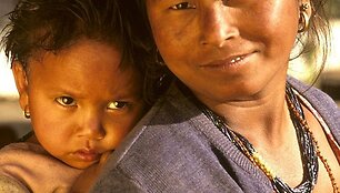 Nepalo moters portretas