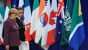 Vokietijos kanclerė Angela Merkel ir Prancūzijos prezidentas Nicolas Sarkozy