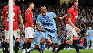Vincento Kompany džiaugsmas po įvarčio.