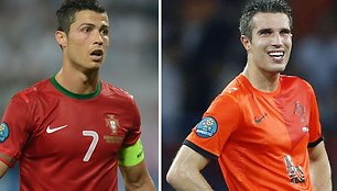 Cristiano Ronaldo ir Robinas van Persie.