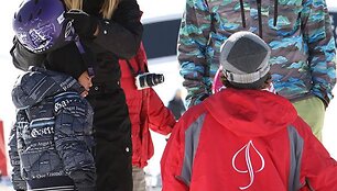 Heidi Klum ir Sealas su vaikais