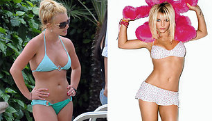 Britney Spears naturali ir padailinta photoshopu 