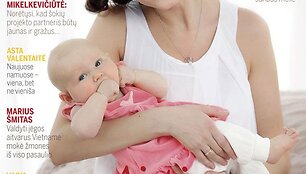 Aistė Jasaitytė-Čeburiak su dukra Elze
