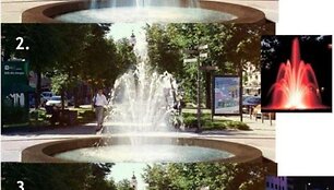 Vilniečiai gali i&scaron;sakyti savo nuomonę, koks fontanas Vokiečių g. jiems patiktų.