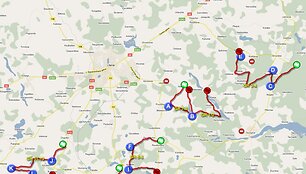 &bdquo;Halls Winter Rally&ldquo; bendras žemėlapis
