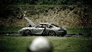 Sušaudytas „Porsche 911“