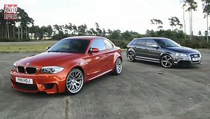 BMW 1 serijos M kupė ir „Audi RS3“