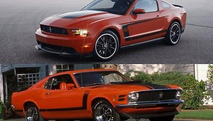 Senas ir naujas „Ford Mustang Boss 302“