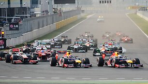 &bdquo;Formulės-1&ldquo; Korėjos Didžiojo Prizo lenktynių akimirka