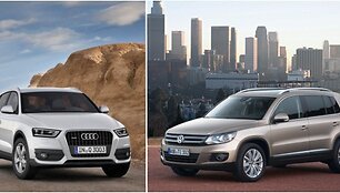 &bdquo;Audi Q3&ldquo; prie&scaron; &bdquo;Volkswagen Tiguan&ldquo;