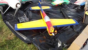 Akimirka i&scaron; aviamodelių &scaron;ventės Klaipėdos aerodrome.