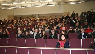 Atvirų durų dienos Klaipėdos universitete akimirka.