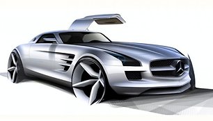 Elektrinis „Mercedes-Benz SLS AMG“