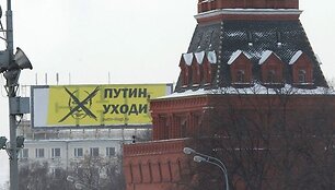 Vladimirui Putinui skirtas Rusijos opozicijos plakatas