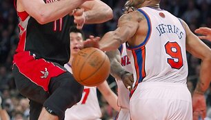 Linas Kleiza ir Jaredas Jeffries