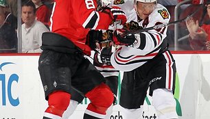 Dainius Zubrus ir Marian Hossa