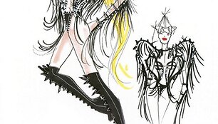 Lady Gagos kostiumo eskizas