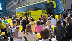 Studentai &scaron;alia autobuso