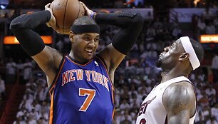 Carmelo Anthony ir LeBronas Jamesas