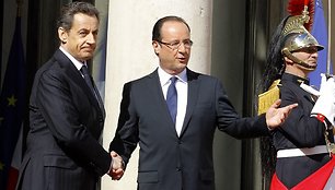 Nicolas Sarkozy ir Francois Hollande'as