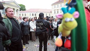 Drąsiaus Kedžio &scaron;alininkai prie prezidentūros