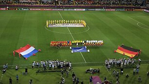 Olandijos ir Vokietijos futbolo rinktinės prie&scaron; rungtynes