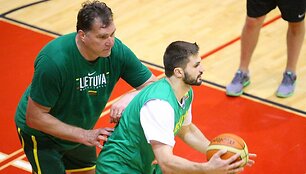 Arvydas Sabonis ir Linas Kleiza