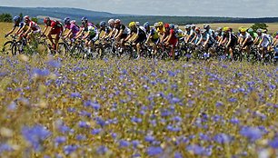 „Tour de France“ lenktynių akimirka