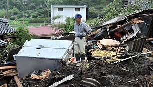 Purvo nuo&scaron;liaužos padariniai Kumamoto prefektūroje