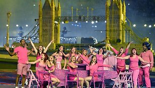 Londono olimpinių žaidynių uždarymo ceremonijos akimirka