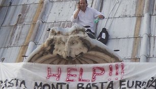 Italijos verslininko protestas