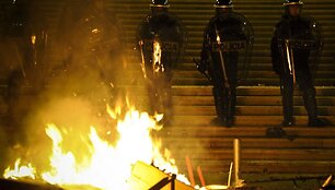 Protestas prie Portugalijos parlamento