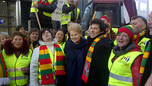 Dalia Grybauskaitė Briuselyje susitiko su ūkininkais