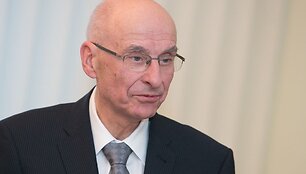 Renginio akimirka. Profesorius Vytautas Sirvydis.