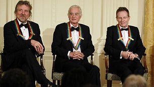 „Led Zeppelin“  grupės nariai Robertas Plantas, Jimmy Page'as ir Johnas Paulas Jonesas