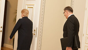 Lietuvos prezidentė Dalia Grybauskaitė ir Algirdas Butkevičius
